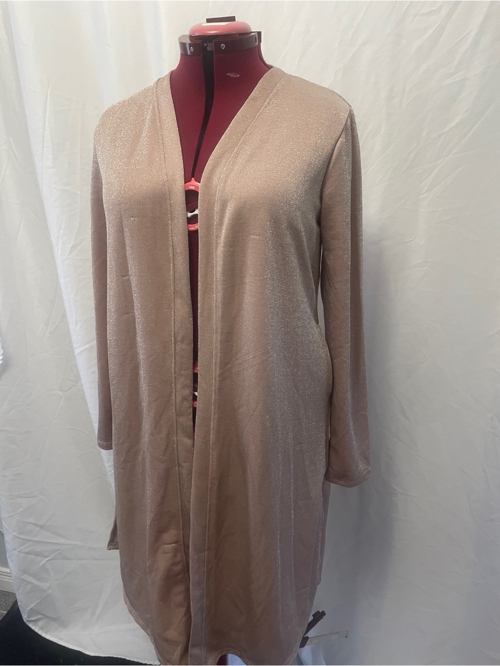 Maurices Blush Pink Shimmery Cardigan